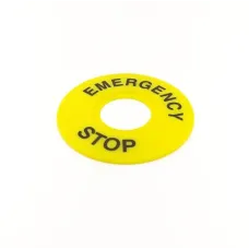 Бирка Стоп круглая диаметр 22/60мм (EMERGENCY     STOP)