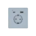 Розетка С/У с ЗК и зар.устр.USB А+С 20Вт (250В, 16А, защит.шторки), Стальное небо , Systeme Infinity