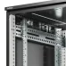 Шкаф напольный разобранный 19'' IT-CQE-N 24U 600x600 мм, крыша с вырубкой, сплошная металл и сплошная металл, одинарные боковые панели, черный RAL9005