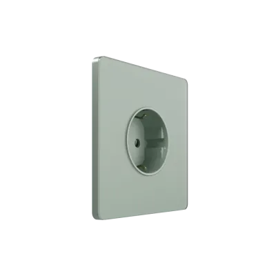 Розетка С/У с ЗК (250В, 16А, защит.шторки), Таежное утро , Systeme Infinity