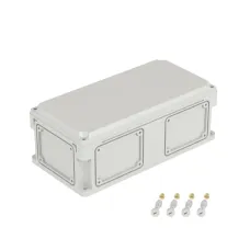 Корпус IP67,400х200х146 (выс.крышки 21),стнк.выбв.флнц.,непрозр.крыш.