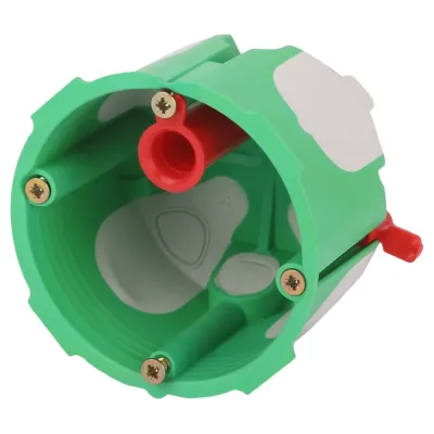Коробка установочная KUU-68-55-unibox двухкомпонентная универсальная зеленая 68х55мм UniBox саморезы IP30