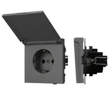 Механизм розетки влагозащищённый SCT-TENDO-MCP-SFPL-GR 230V, 16A, Серый, 1 пост