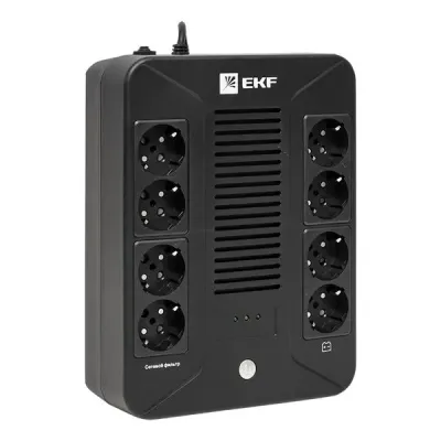Источник бесперебойного питания E-Power Home 1000 ВА, 600Вт,8хSchuko,USB,RJ45