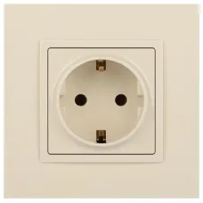 14-2101-02 ЭРА Розетка 2P+E Schuko, 16A-250В, IP20, Эра Elegance, сл.кость (10/100/2100)