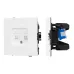 Механизм компьютерной розетки двойной SCT-TENDO-MPC2-PL-WH, RJ-45, CAT6, Белый