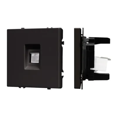 Механизм компьютерной розетки SCT-NOBE-MPC1-SFPL-BK, RJ-45, CAT6, Чёрный