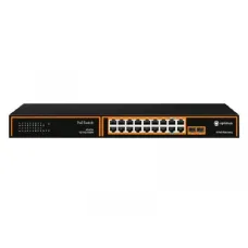 Коммутатор неуправляемый промышленный 16x1Гбит/с (RJ45 с PoE+,PoE++), 2x1Гбит/с (RJ45) + 2x1Гбит/с (SFP) 240Вт