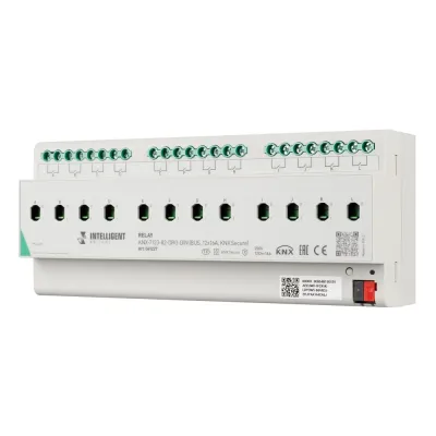 Модуль релейный INTELLIGENT ARLIGHT KNX-7123-82-DRO-DIN (BUS, 12x16A, KNX Secure) (IARL, IP20 пластик, 2 года)