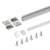 Профиль с экраном SL-MINI-8-H12-2000 ANOD+OPAL (Алюминий)