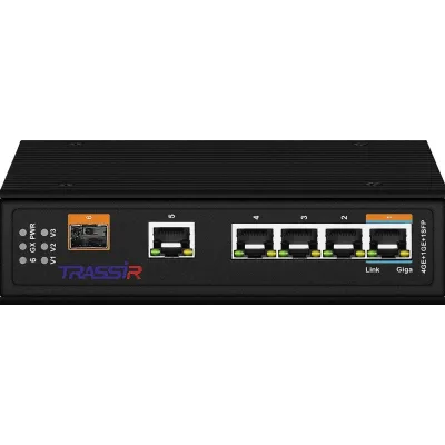 Коммутатор неуправляемый 4x1Гбит/с (RJ45 с PoE+), 1x1Гбит/с (RJ45) + 1x1Гбит/с (SFP) 150Вт