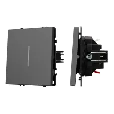 Механизм выключателя одноклавишный проходной LED SWT-NOBE-MKP1-SFPL-L-GR 230V, 10A, Серый, 1 пост