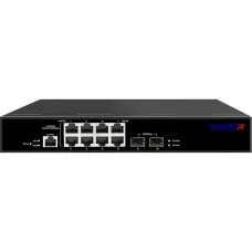 Коммутатор управляемый 8x1Гбит/с (RJ45 с PoE+), 2x1Гбит/с (SFP) 120Вт