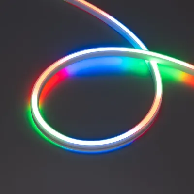 Гибкий неон 12 Вт/м 24В RGB IP67 80LED/м SPI WAVE-SIDE-DOUBLE-A80-16x15mm SMD 2835 5м, вывод боковой, 5 лет