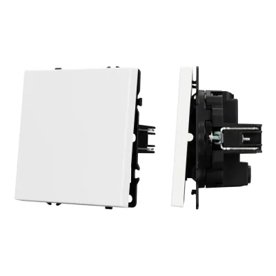 Механизм выключателя одноклавишный перекрёстный SWT-NOBE-MKX1-SFPL-WH 230V, 10A, Белый, 1 пост