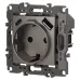 Розетка ЭРА Серия 12 12-4108-16 2P+E 16A-250В со шторками с USB type-A+C 5В-3А титан