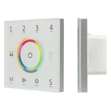 Панель Sens SMART-P67-MULTI White 230V, 4 зоны, 2.4G ARL, IP20 пластик, 5 лет