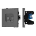 Механизм компьютерной розетки двойной SCT-TENDO-MPC2-SFPL-GR, RJ-45, CAT6, Серый