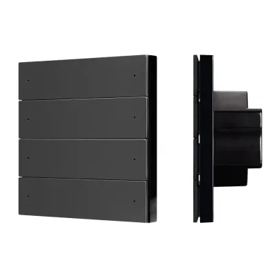 Панель кнопочная SMART-DMX512-801-22-8G-8SC-DIM-IN Black 230V, 2.4G IARL, IP20 пластик, 5 лет
