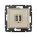 Розетка USB A+A 15Вт слоновая кость VALENA