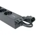 Блок розеток PDU TERACOM PRO 19' 1U 10А/250В 9 роз. Schuko шнур 2 м 3x1.5 мм2 вилка C14 корпус алюминий черный