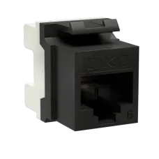 Модуль Кейстоун (Keystone) RJ45 CAT6 неэкр180 градусов черный