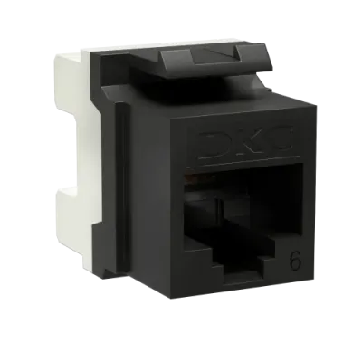 Модуль Кейстоун (Keystone) RJ45 CAT6 неэкр180 градусов черный
