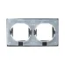 Рамка 2-местная IP44  графит.  пластик Эпика EKF
