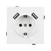 Механизм розетки с USB зарядкой SCT-TENDO-MUAA-PL-WH 230V, 16A, Белый, 1 пост