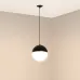 Cветильник SP-EMISFERO-HANG-BUILT-R150-11W Warm3000, BK, 170 deg, 230V, IP20, Металл, 3 года