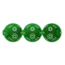 Коробка установочная ЭРА KUTS1-68-45-green зеленая 68х45мм для твердых стен с саморезами, один стыковочный узел IP20