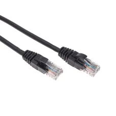 Патч-корд U/UTP, CAT 5e, RJ45-RJ45, 26AWG, LSZH, черный, 2м,