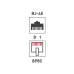 Модуль Keystone Jack RJ-45(8P8C), UTP неэкранированный, категория 5e, тип 180 градусов, самозажимной, белый,