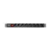 Блок розеток PDU горизонтальный 1U 8 розеток СЕЕ 7/4 Schuko 16A с выключателем шнур 2м вилка СЕЕ 7/7 Schuko черный