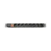 Блок розеток PDU горизонтальный 1U 8 розеток СЕЕ 7/4 Schuko 10A с выключателем гнездо C14 черный