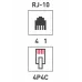 Разъем телефонный RJ-9(4P4C),