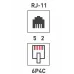 Телефонный разъем RJ-14(6P4C),