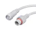 Соединительный кабель (3pin) герметичный (IP67) 3х0.5кв мм белый