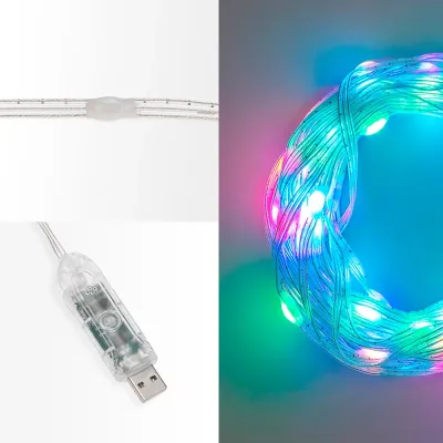 Гирлянда смарт Нить из росы с крупными светодиодами 10 м, 100 RGB-светодиодов