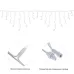 Гирлянда Айсикл Бахрома светодиодная 4х0,6 м, 128 LED теплый белый, белый каучук, IP67 постоянное свечение, нужен блок питания 315-001