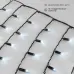 Гирлянда Айсикл Бахрома светодиодная 5х0,7 м, 152 LED, черный провод каучук, белое свечение