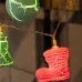 Гирлянда светодиодная Новый Год 1,5 м, прозрачный ПВХ, 10 LED, теплый белый, питание 2 х АА батарейки не в комплекте