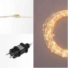 Гирлянда Роса с трансформатором 100 м, 1000 LED, теплое белое свечение