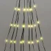Гирлянда светодиодная из росы с макушкой на елку 9 нитей х 2 м, 200 LED эффект водопада теплый белый цвет 230 В