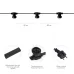 Гирлянда Belt-Light 2 жилы, 50 м, шаг 40 см, 125 патронов E27, IP65, черный провод каучук