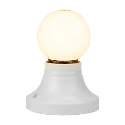 Лампа шар E27, 7LED, 24В, диаметр 45мм ТЕПЛЫЙ БЕЛЫЙ, матовая колба