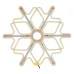 Фигура Снежинка из гибкого неона с эффектом тающих сосулек, 60х60 см, свечение тёплый белый/белый