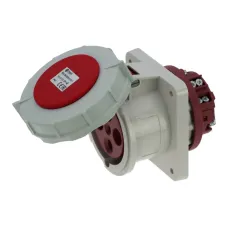 CA1124 INPIN Розетка встраиваемая 63A/400V/3P+E/IP67, фланец 100x107