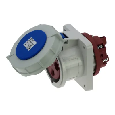 CA1264 INPIN Розетка встраиваемая 63A/230V/1P+N+E/IP67, фланец 100x107
