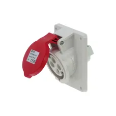 CA1467 INPIN Розетка встраиваемая наклонная 16A/400V/3P+E/IP44, фланец 92x100